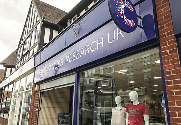 Cancer Research UK shop front, Sevenoaks