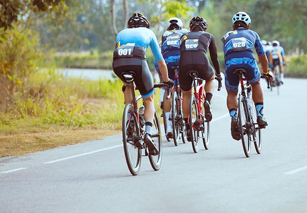 Group of cyclists