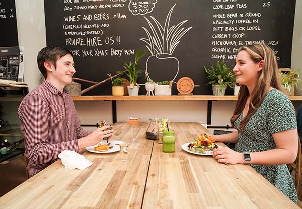 Couple dining in Life on High