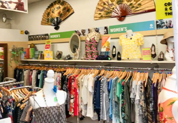 Oxfam shop interior